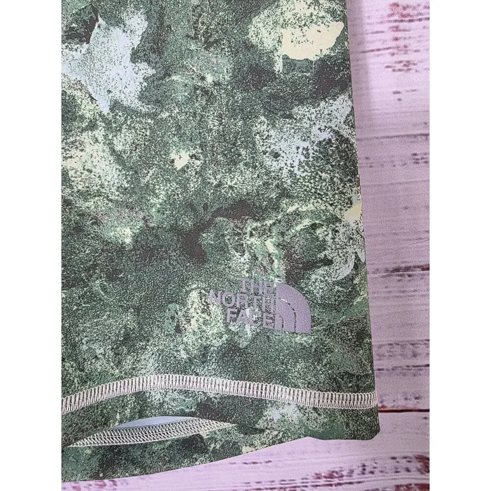 The North Face Women's Elevtn Bike Shorts XS Green Camouflage Print NWT Camo